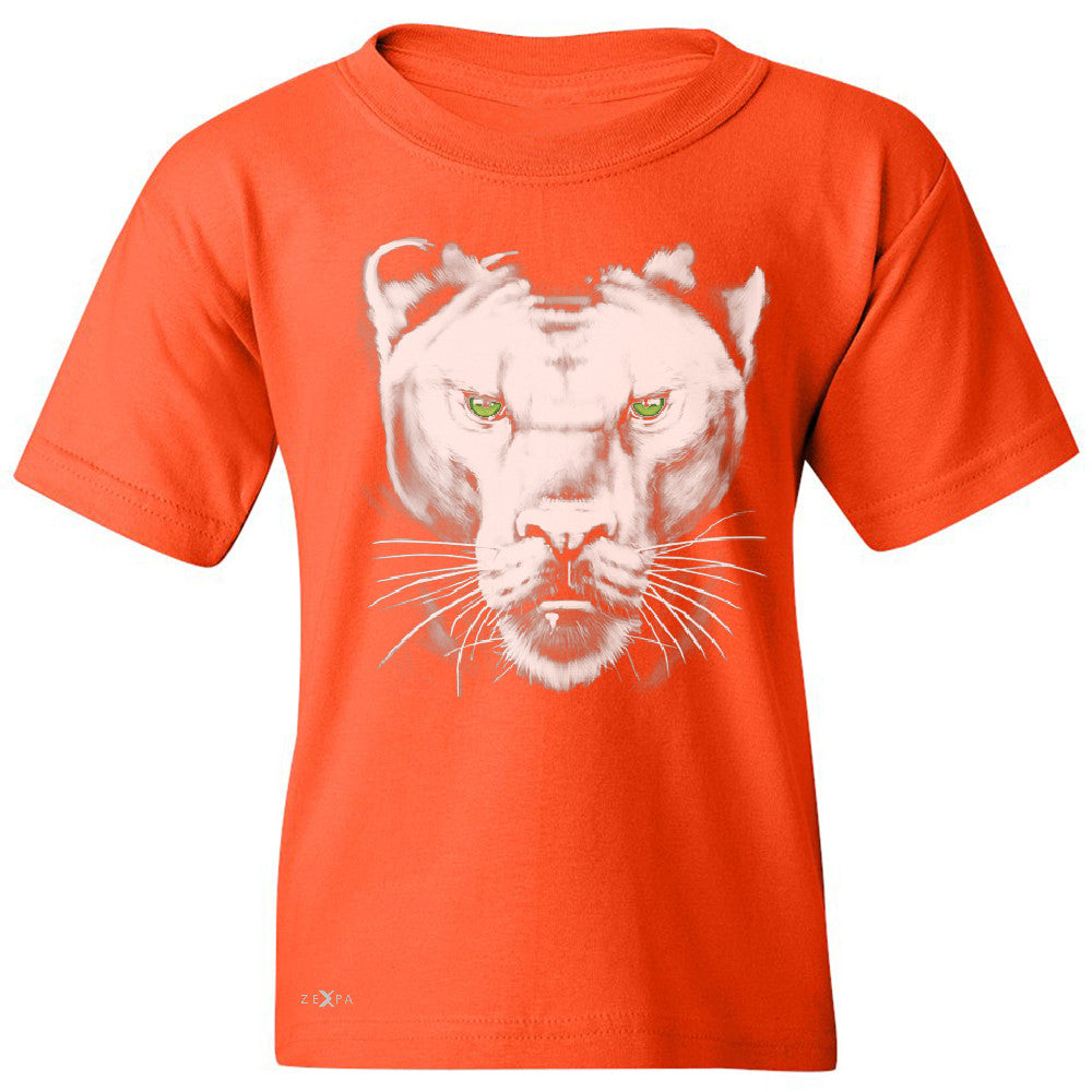 Majestic Panter with Green Eyes Youth T-shirt Wild Animal Tee - Zexpa Apparel - 2