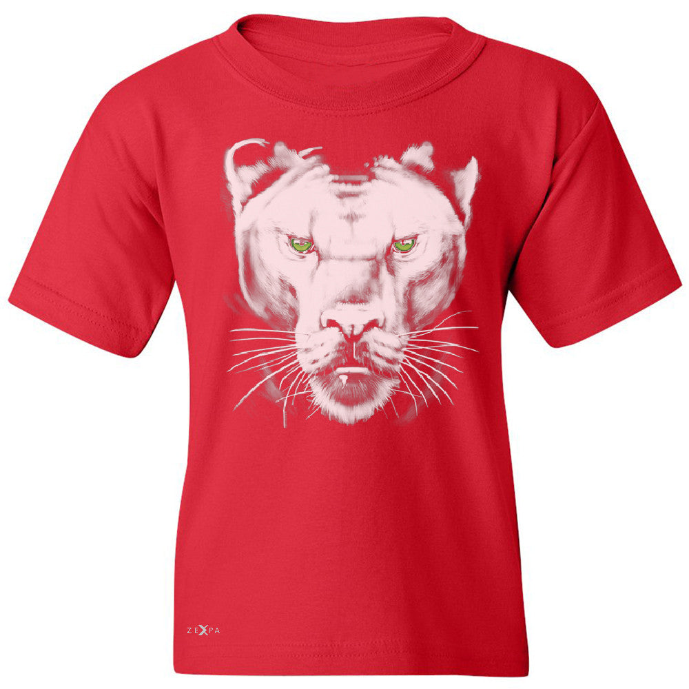 Majestic Panter with Green Eyes Youth T-shirt Wild Animal Tee - Zexpa Apparel - 4