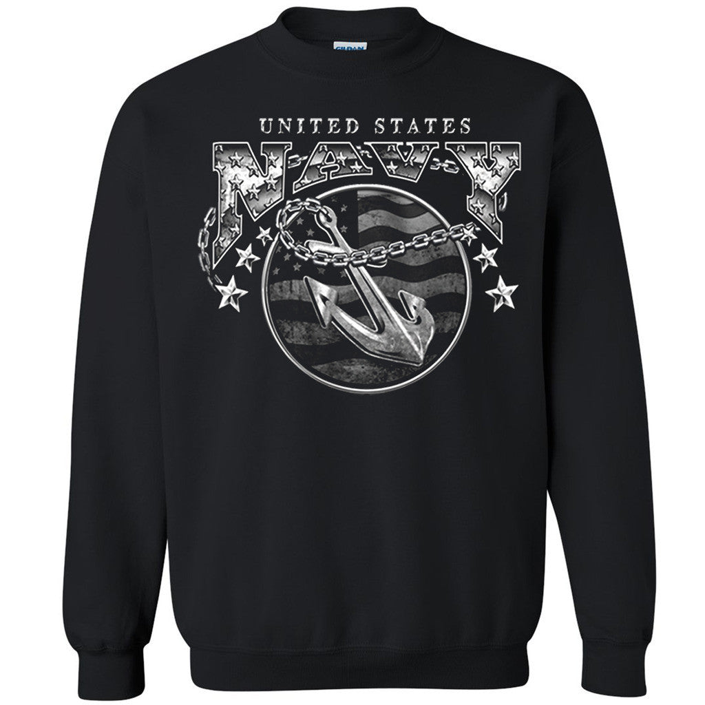United States Navy Unisex Crewneck US Army Veteran USA flag Sweatshirt - Zexpa Apparel