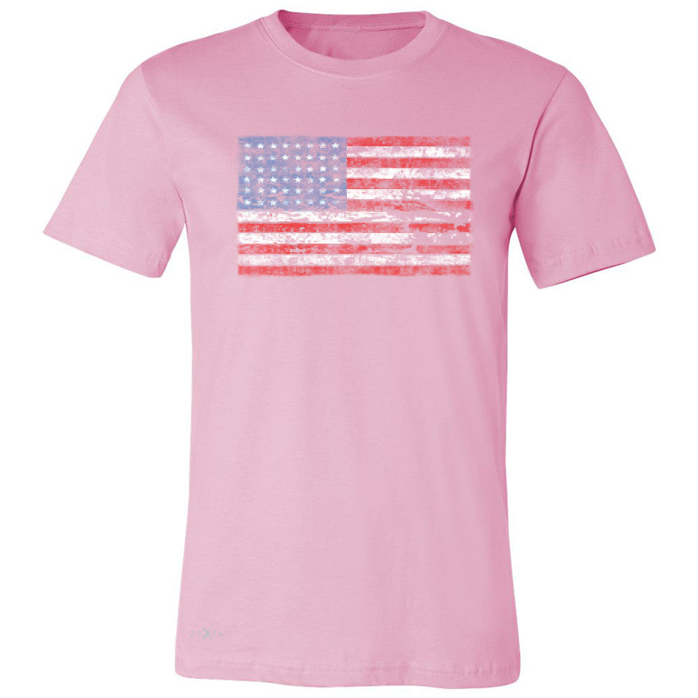 Distressed Atilt American Flag USAÂ  Men's T-shirt Patriotic Tee - Zexpa Apparel - 4
