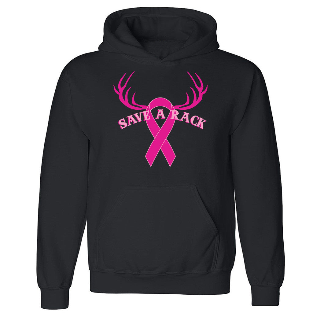 Zexpa Apparelâ„¢ Save a Rack Unisex Hoodie Breast Cancer Awareness Month Run Hooded Sweatshirt