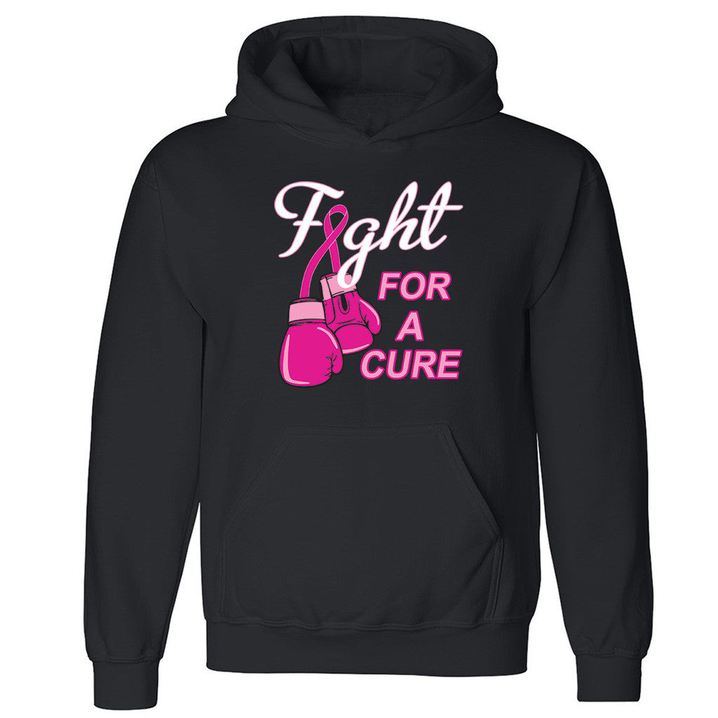 Zexpa Apparelâ„¢ Fight For a Cure Unisex Hoodie Breast Cancer Awareness Run Hooded Sweatshirt