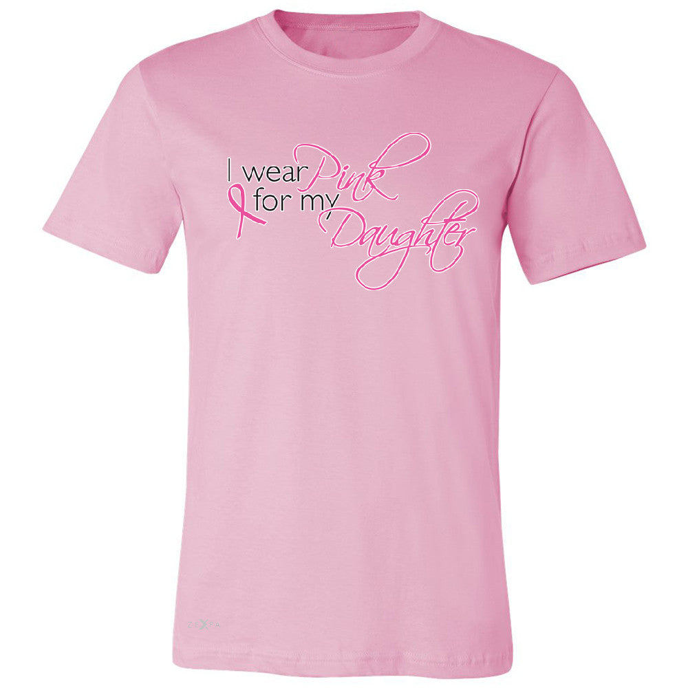 I Wear Pink For My Daughter Men's T-shirt Breast Cancer Awareness Tee - Zexpa Apparel - 4