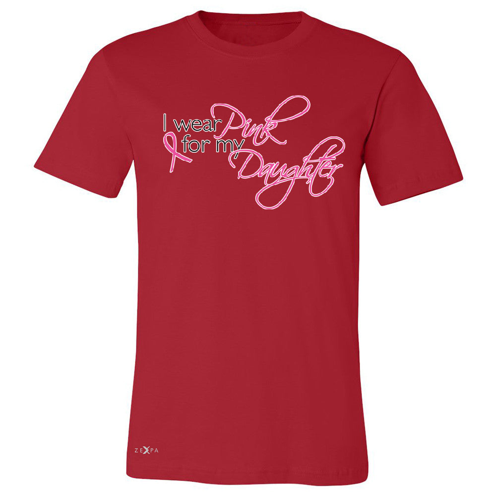 I Wear Pink For My Daughter Men's T-shirt Breast Cancer Awareness Tee - Zexpa Apparel - 5