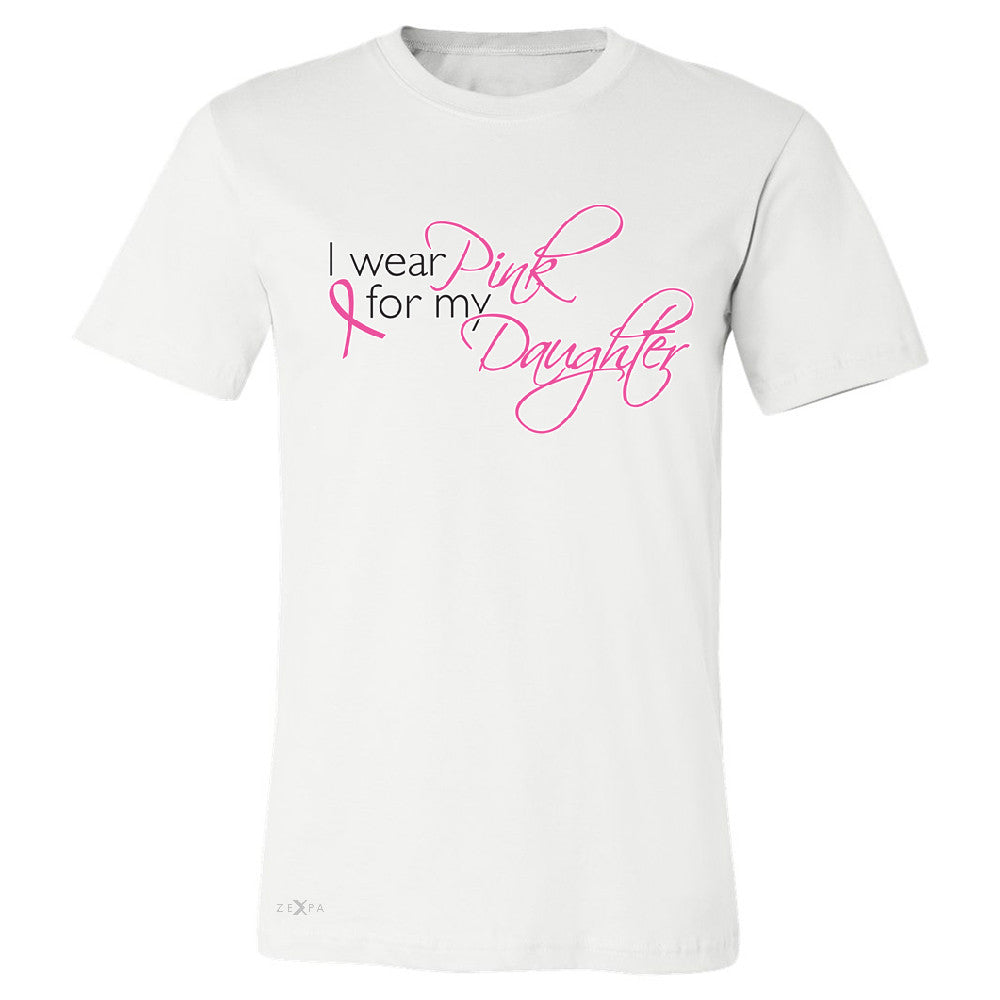 I Wear Pink For My Daughter Men's T-shirt Breast Cancer Awareness Tee - Zexpa Apparel - 6