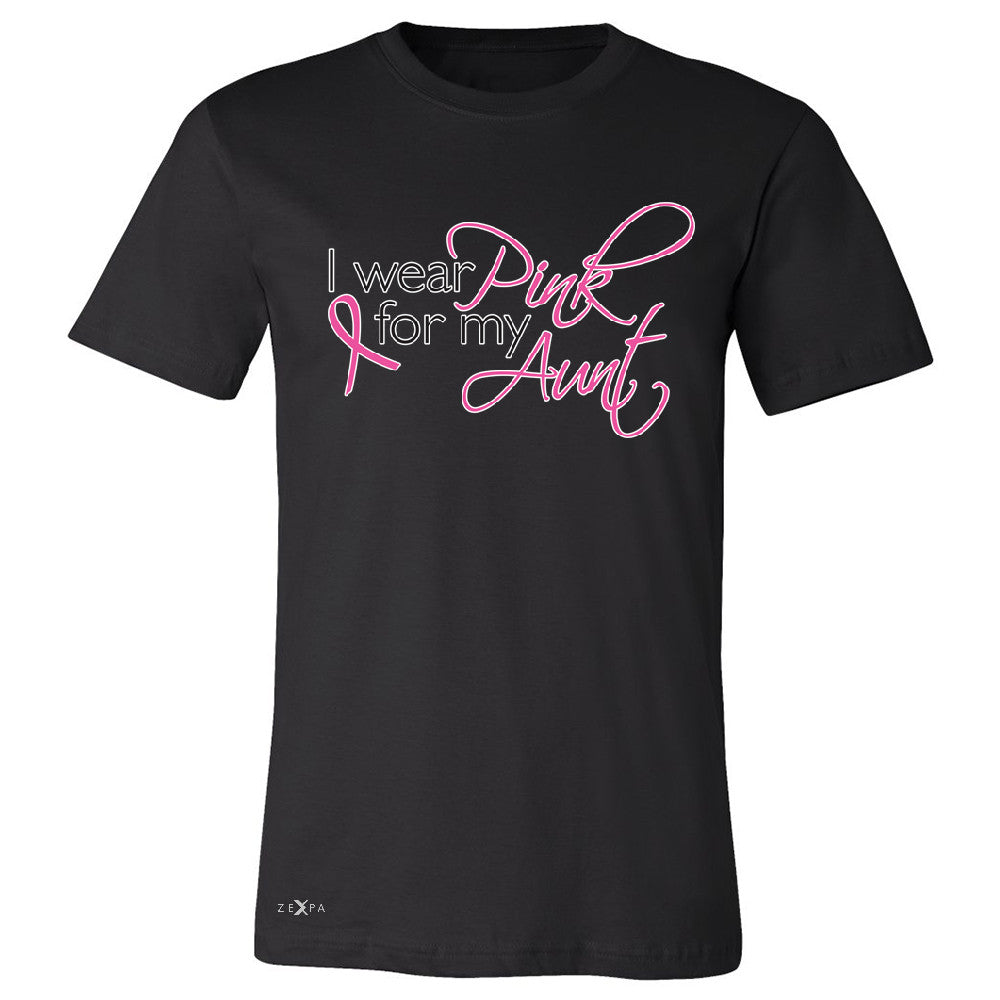 I Wear Pink For My Aunt Men's T-shirt Breast Cancer Awareness Tee - Zexpa Apparel - 1