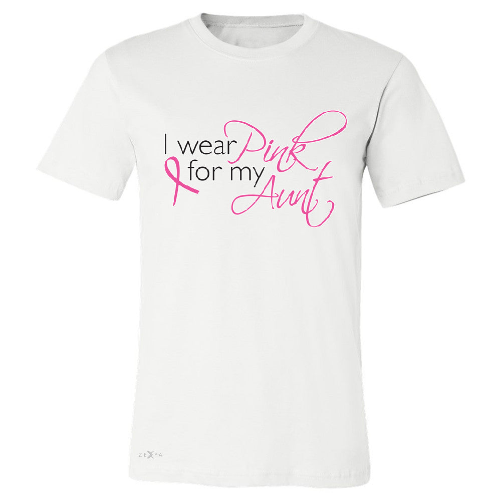 I Wear Pink For My Aunt Men's T-shirt Breast Cancer Awareness Tee - Zexpa Apparel - 6