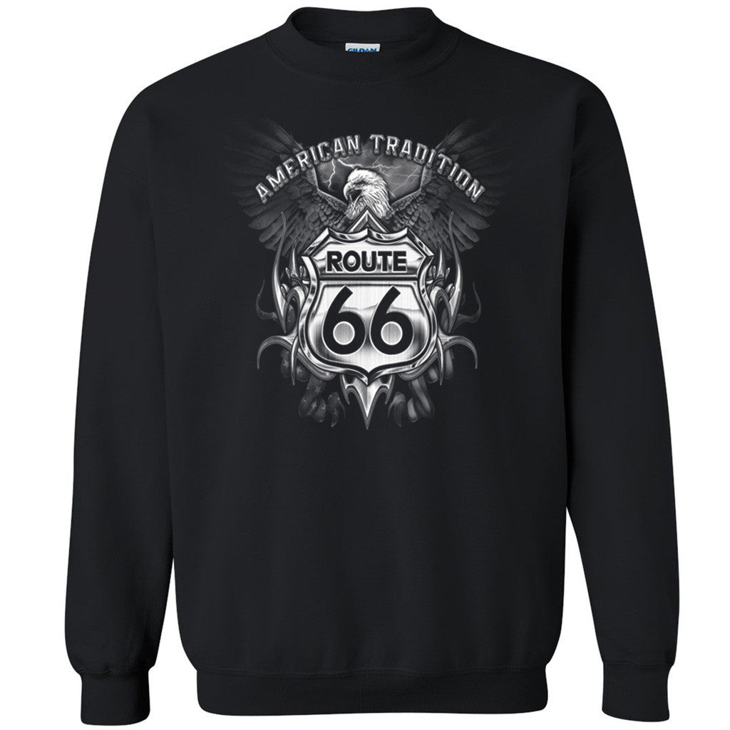 American Tradition Route 66 Unisex Crewneck American Classic Sweatshirt - Zexpa Apparel Halloween Christmas Shirts