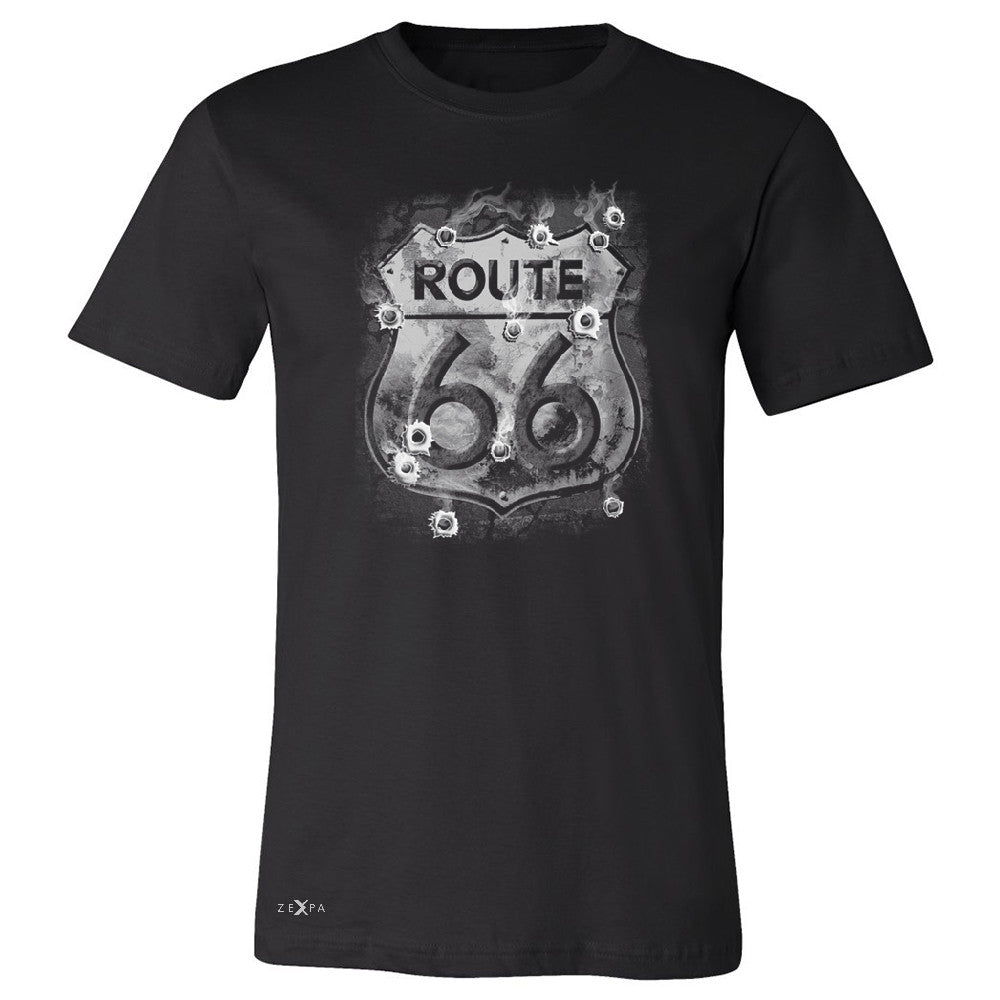 Route 66 Bullet Holes Unisex - Men's T-shirt Highway Sign Tee - Zexpa Apparel - 1