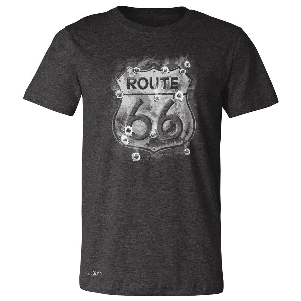 Route 66 Bullet Holes Unisex - Men's T-shirt Highway Sign Tee - Zexpa Apparel - 2