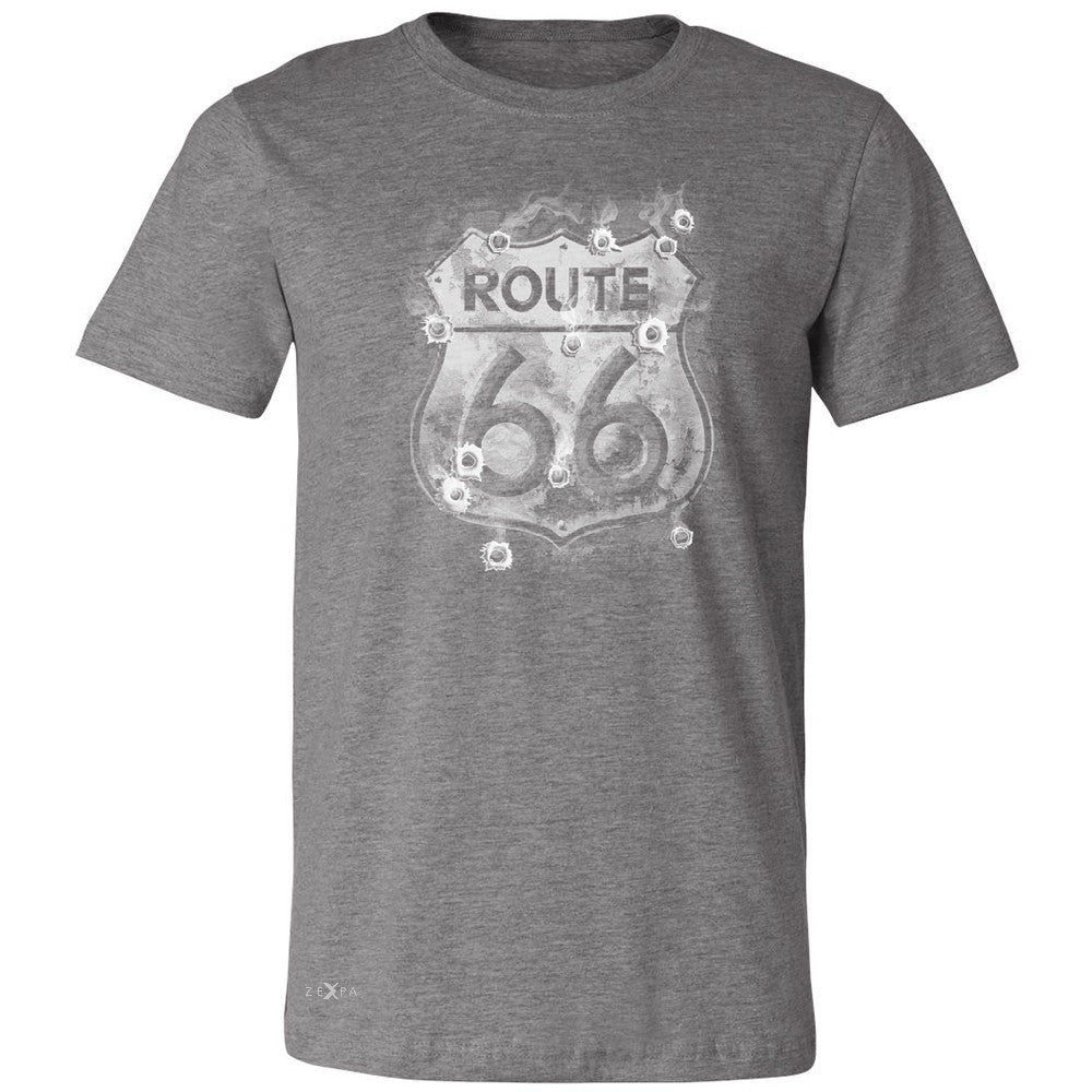 Route 66 Bullet Holes Unisex - Men's T-shirt Highway Sign Tee - Zexpa Apparel - 3