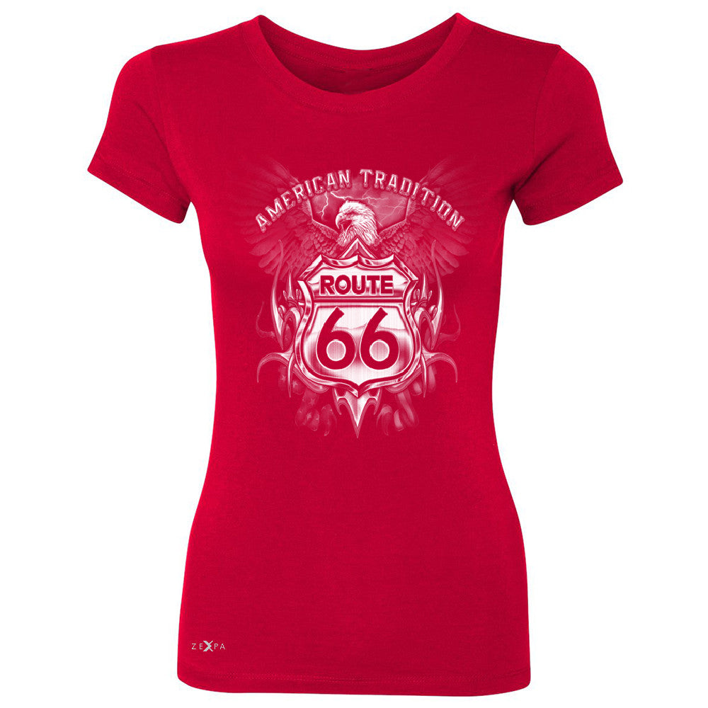 Route 66 American Traditon Eagle Biker - Women's T-shirt Biker Tee - Zexpa Apparel - 4