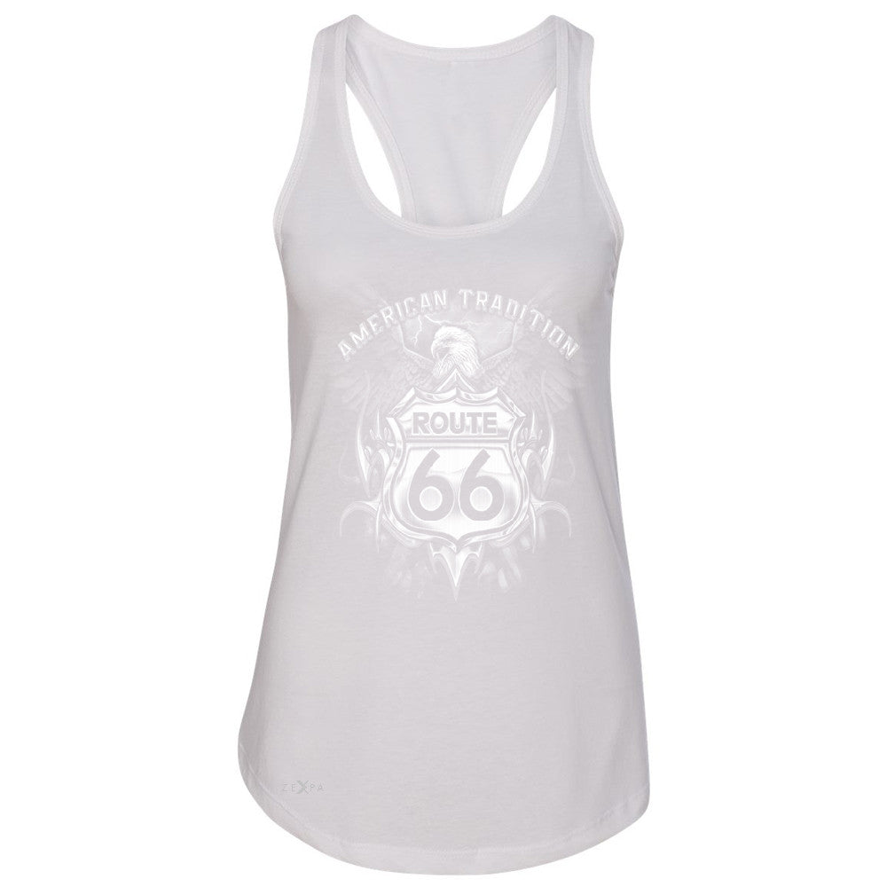 Route 66 American Traditon Eagle Biker - Women's Racerback Biker Sleeveless - Zexpa Apparel - 4