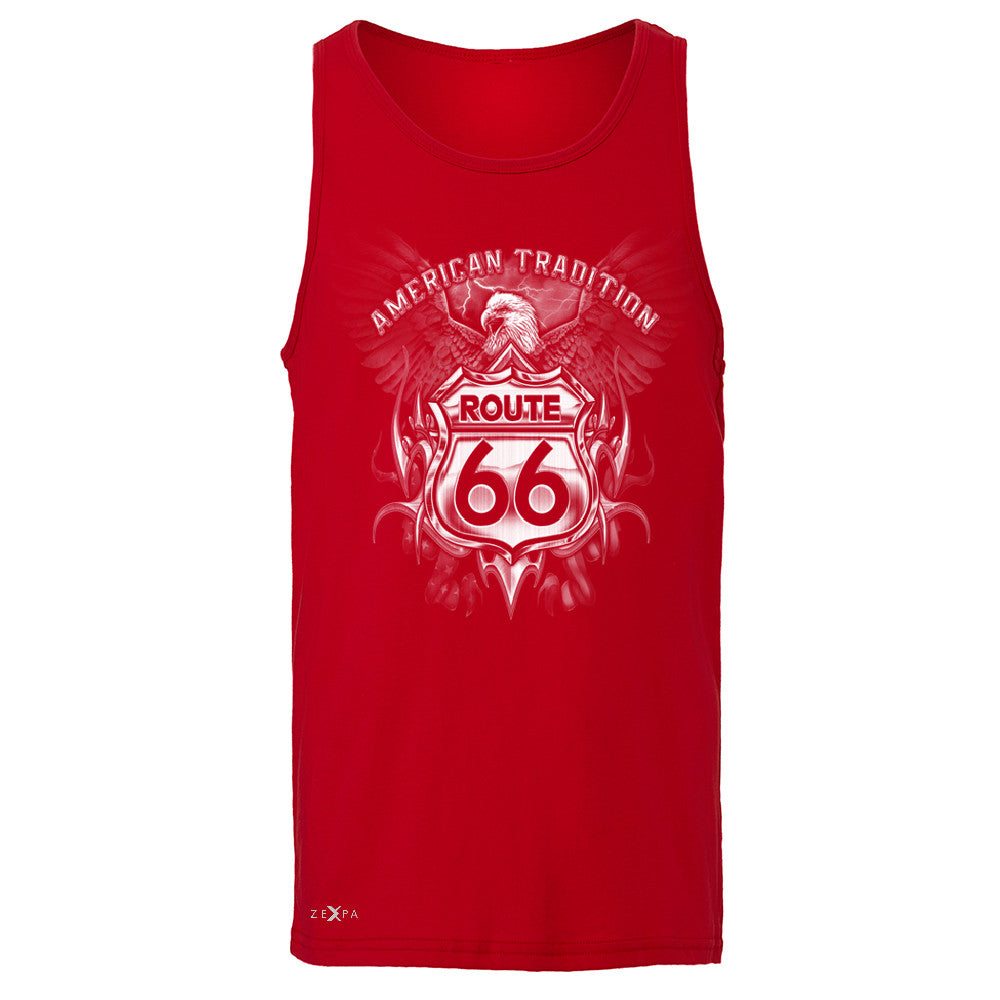 Route 66 American Traditon Eagle Biker - Men's Jersey Tank Biker Sleeveless - Zexpa Apparel - 4