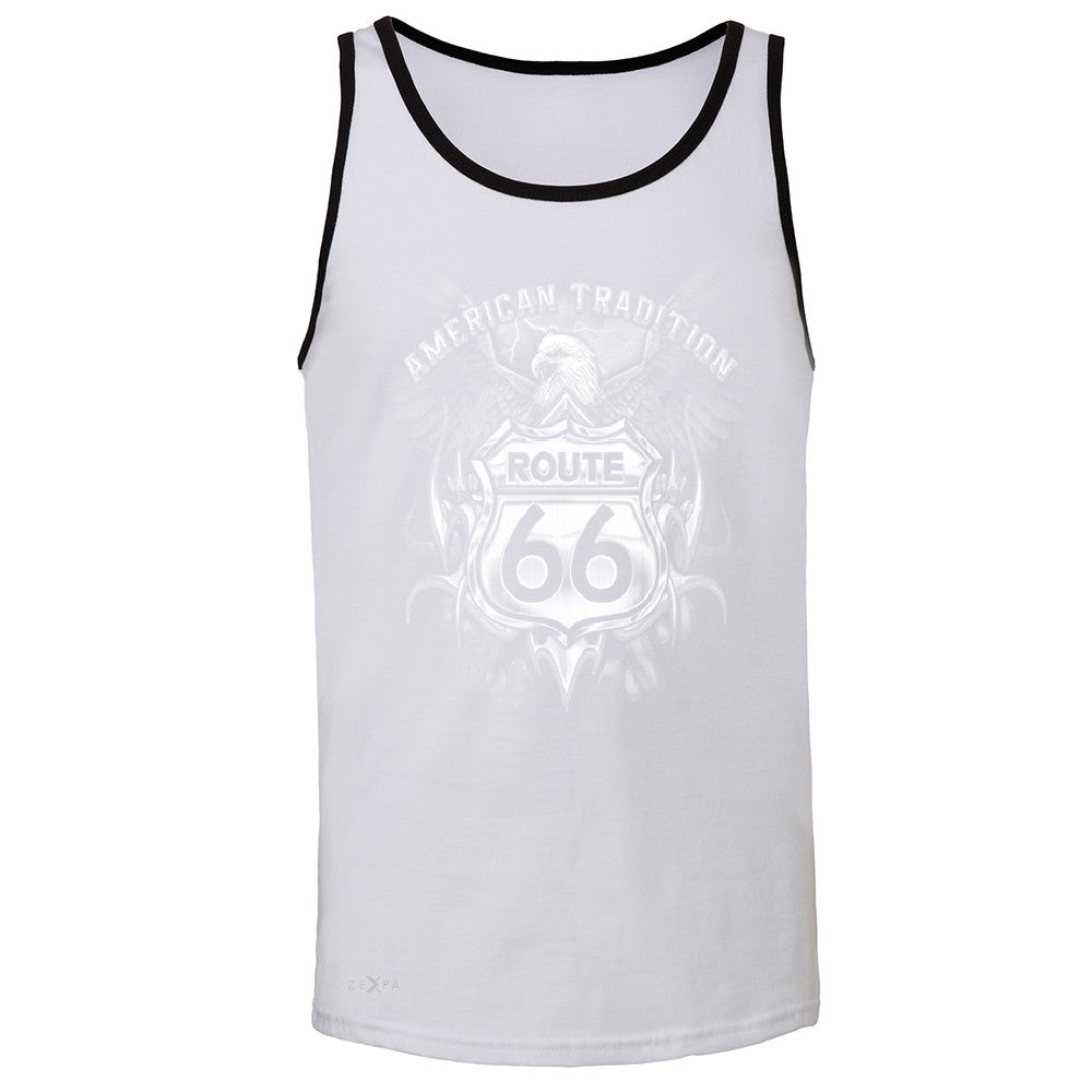 Route 66 American Traditon Eagle Biker - Men's Jersey Tank Biker Sleeveless - Zexpa Apparel - 5