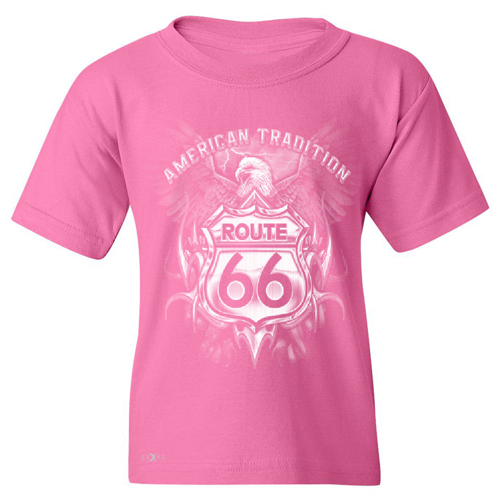 Route 66 American Traditon Eagle Biker - Youth T-shirt Biker Tee - Zexpa Apparel - 3
