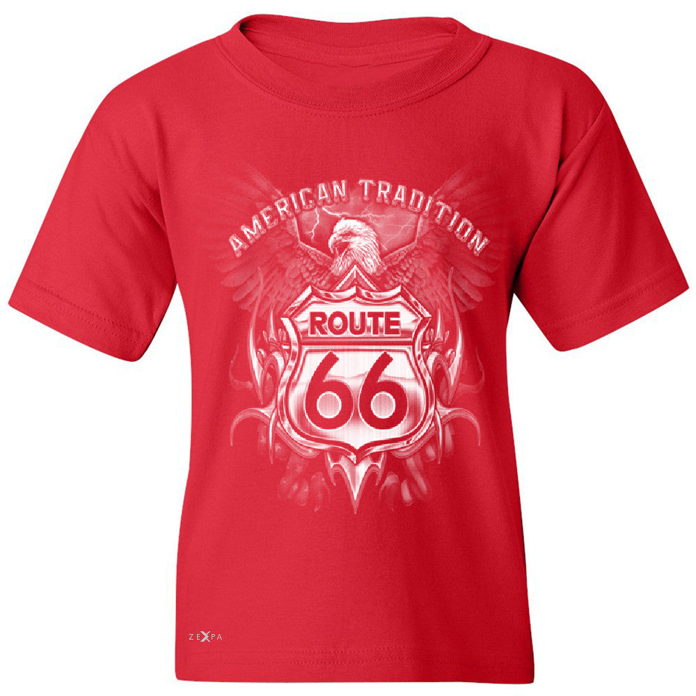 Route 66 American Traditon Eagle Biker - Youth T-shirt Biker Tee - Zexpa Apparel - 4