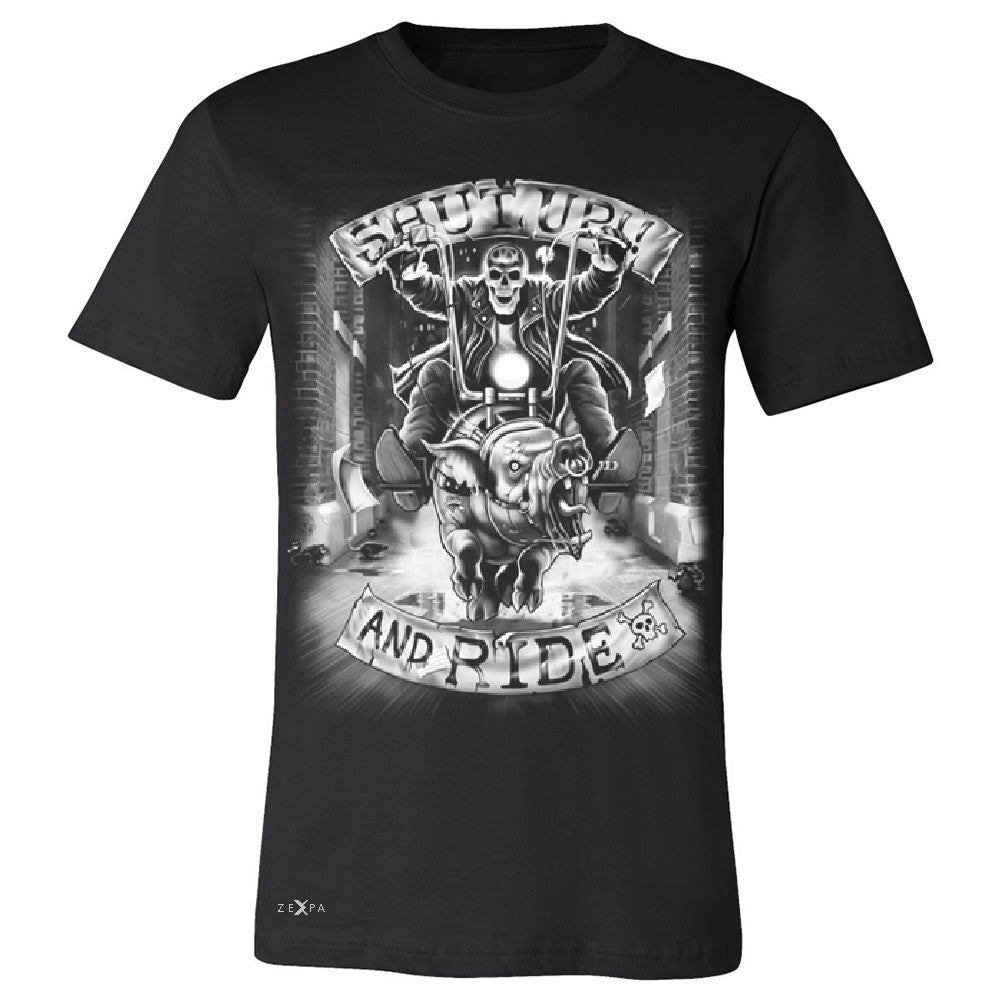 Shut Up and Ride Wild Boar Men's T-shirt Skeleton Tee - Zexpa Apparel - 1