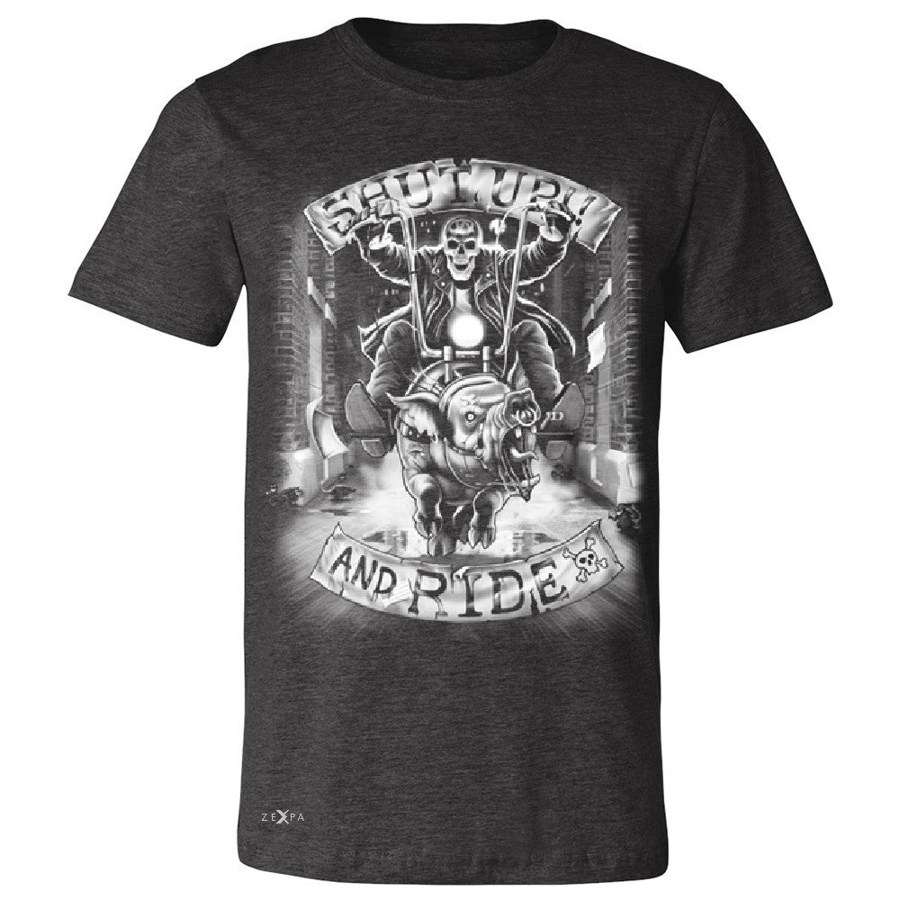 Shut Up and Ride Wild Boar Men's T-shirt Skeleton Tee - Zexpa Apparel - 2