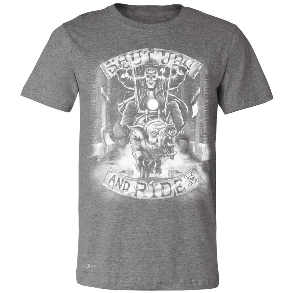 Shut Up and Ride Wild Boar Men's T-shirt Skeleton Tee - Zexpa Apparel - 3