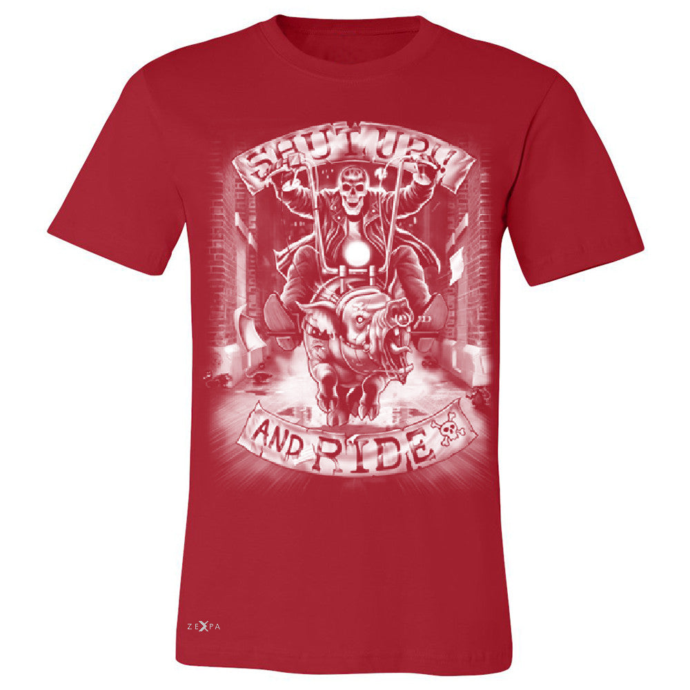 Shut Up and Ride Wild Boar Men's T-shirt Skeleton Tee - Zexpa Apparel - 5