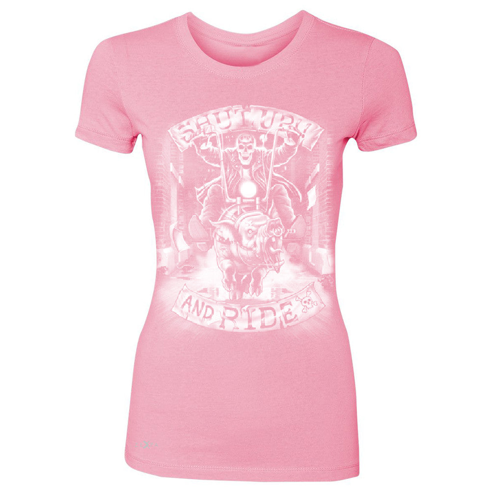 Shut Up and Ride Wild Boar Women's T-shirt Skeleton Tee - Zexpa Apparel - 3