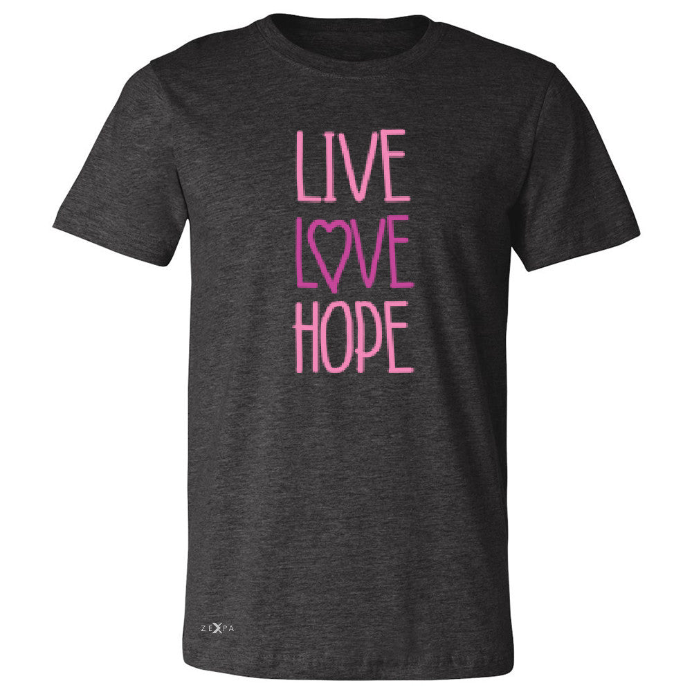 Live Love Hope Men's T-shirt Breast Cancer Awareness Event Oct Tee - Zexpa Apparel - 2
