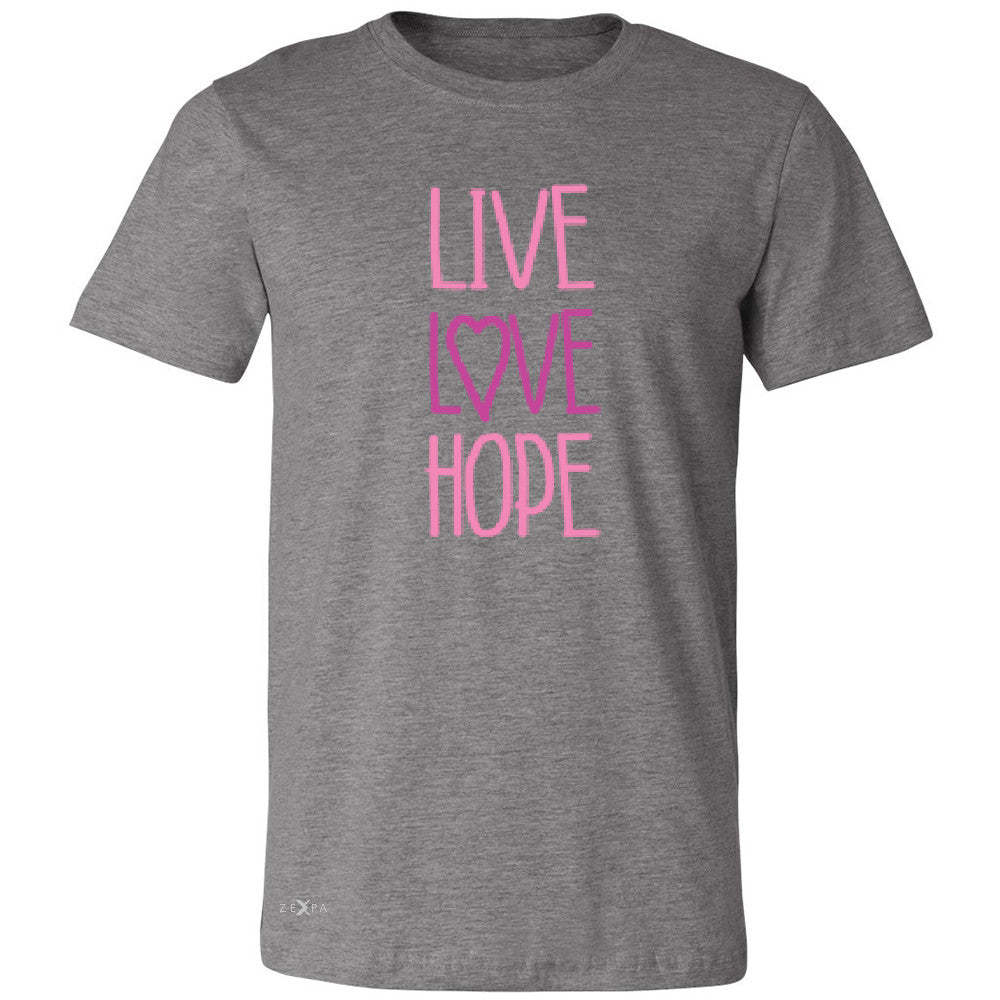 Live Love Hope Men's T-shirt Breast Cancer Awareness Event Oct Tee - Zexpa Apparel - 3