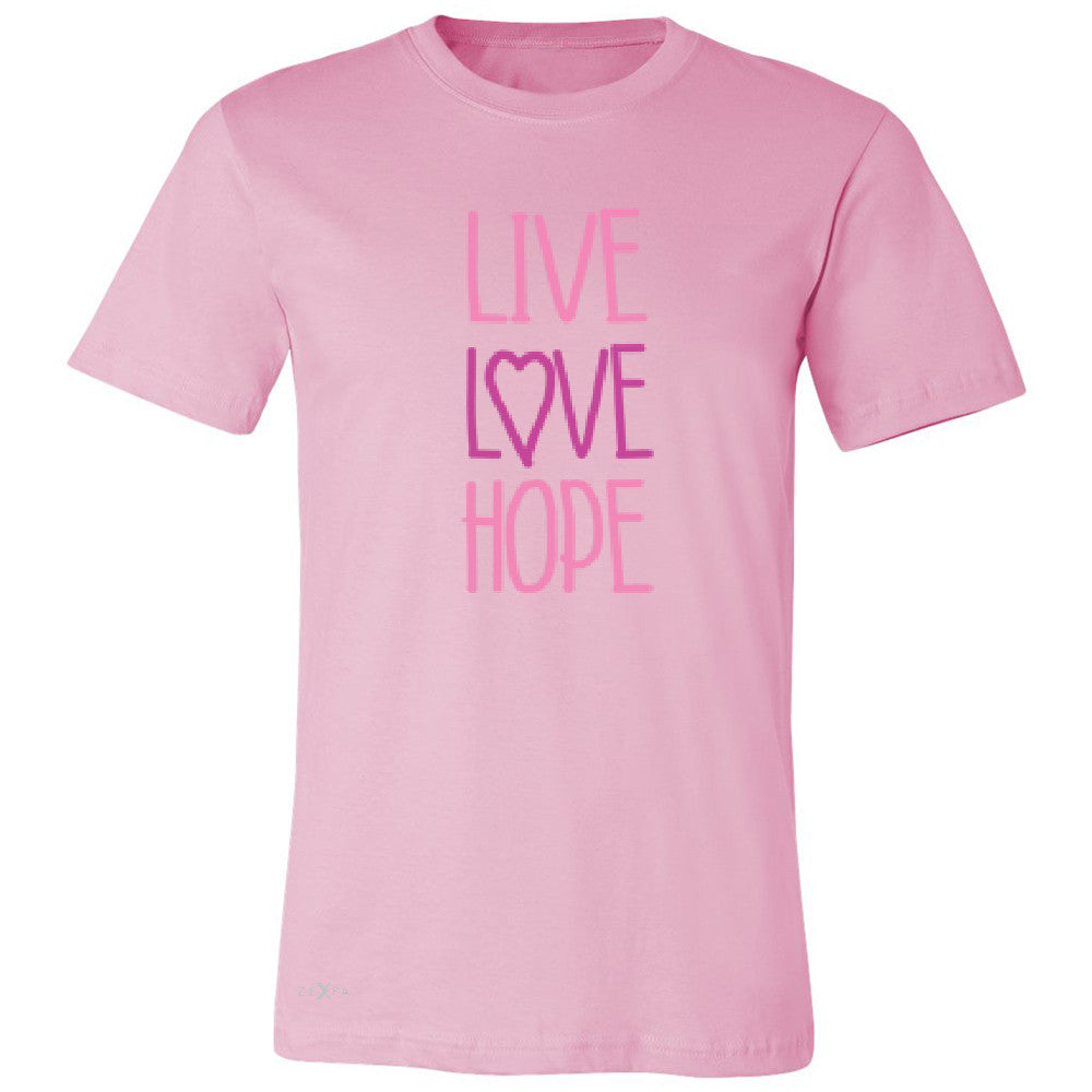 Live Love Hope Men's T-shirt Breast Cancer Awareness Event Oct Tee - Zexpa Apparel - 4