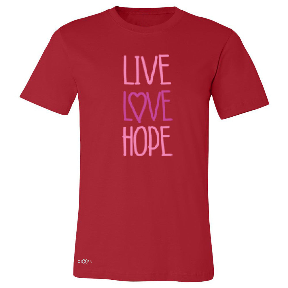 Live Love Hope Men's T-shirt Breast Cancer Awareness Event Oct Tee - Zexpa Apparel - 5