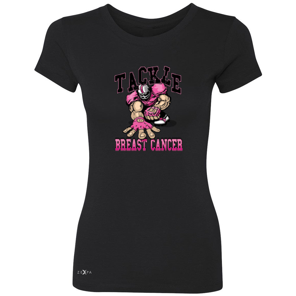 Tackle Breast Cancer Women's T-shirt Breast Cancer Awareness Tee - Zexpa Apparel - 1
