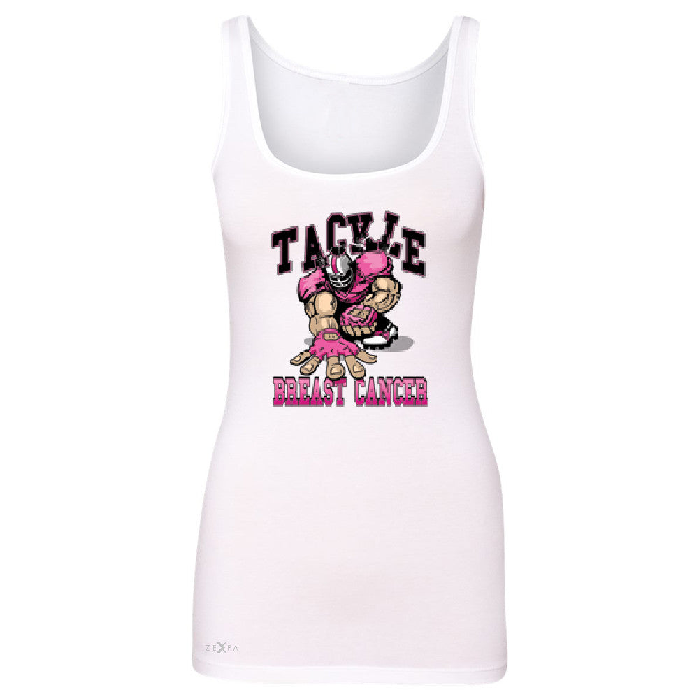 Tackle Breast Cancer Women's Tank Top Breast Cancer Awareness Sleeveless - Zexpa Apparel - 4