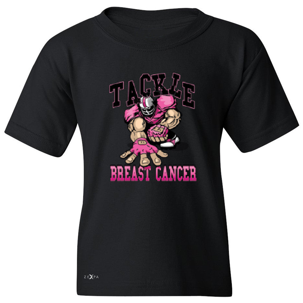 Tackle Breast Cancer Youth T-shirt Breast Cancer Awareness Tee - Zexpa Apparel - 1