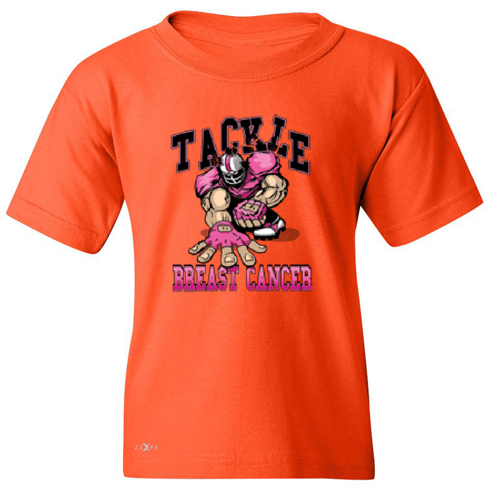 Tackle Breast Cancer Youth T-shirt Breast Cancer Awareness Tee - Zexpa Apparel - 2