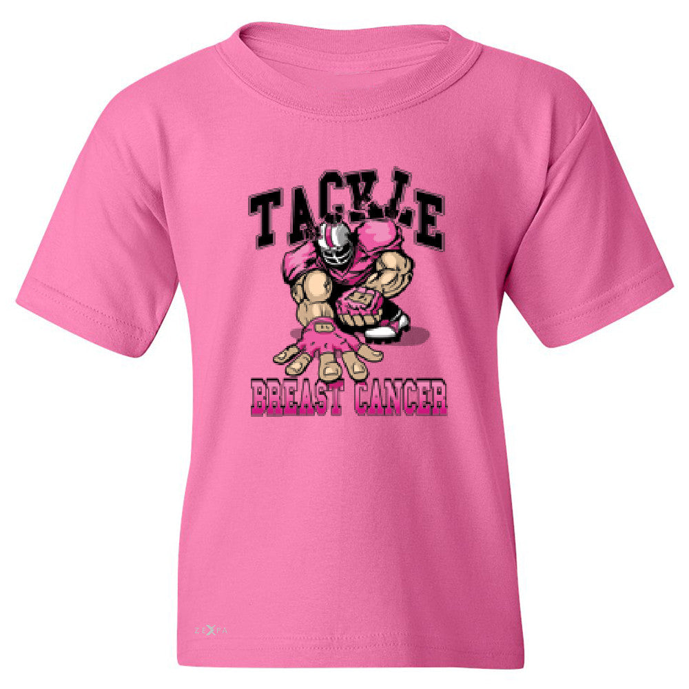Tackle Breast Cancer Youth T-shirt Breast Cancer Awareness Tee - Zexpa Apparel - 3