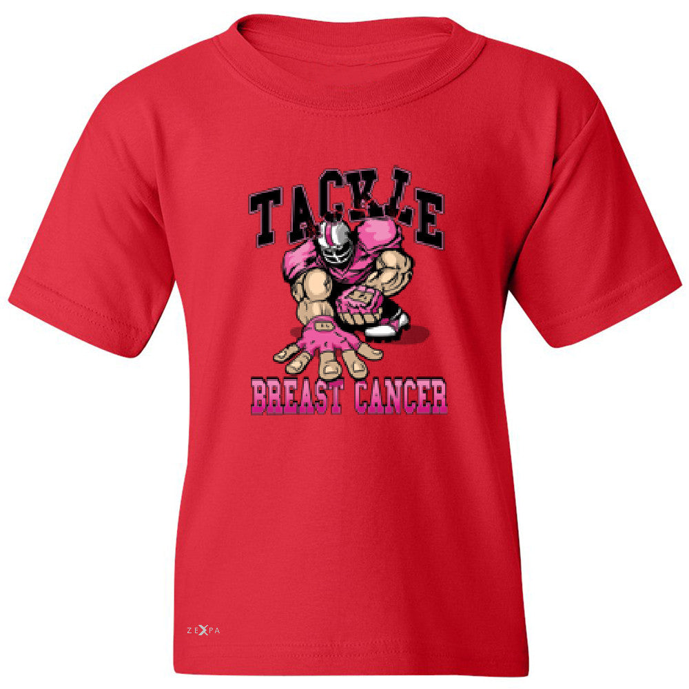Tackle Breast Cancer Youth T-shirt Breast Cancer Awareness Tee - Zexpa Apparel - 4