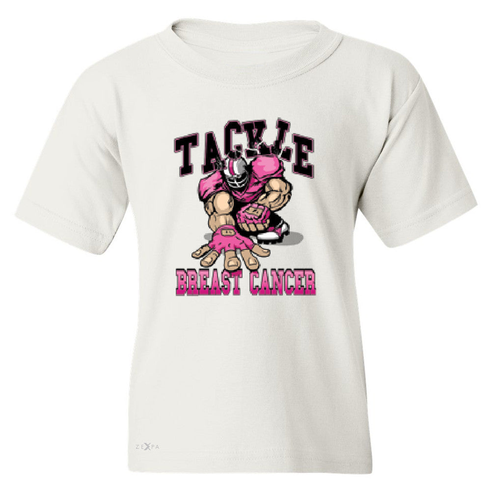 Tackle Breast Cancer Youth T-shirt Breast Cancer Awareness Tee - Zexpa Apparel - 5