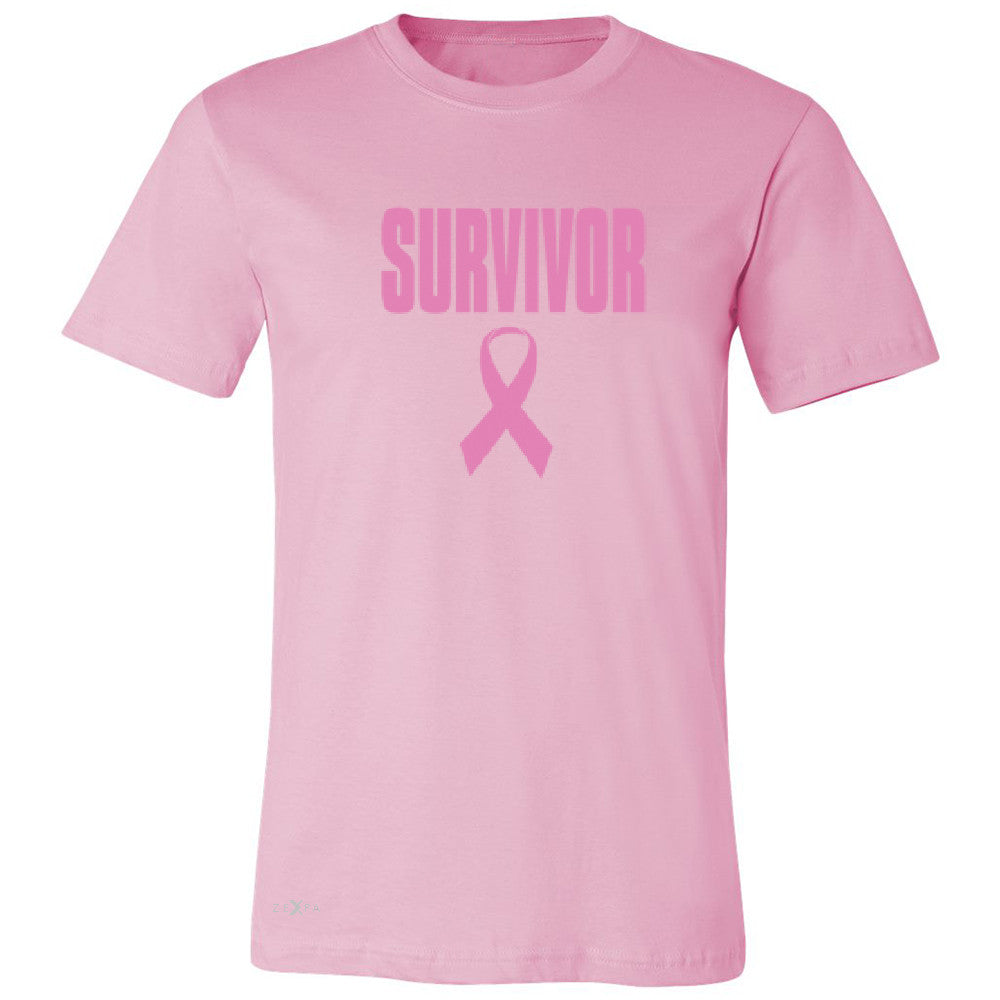 Survivor Pink Ribbon Men's T-shirt Breast Cancer Awareness Real Tee - Zexpa Apparel - 4