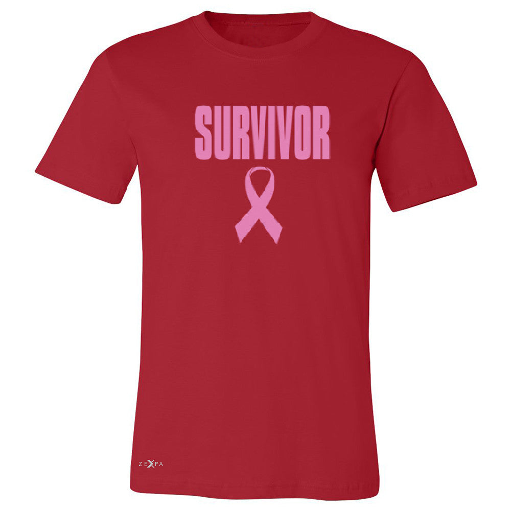 Survivor Pink Ribbon Men's T-shirt Breast Cancer Awareness Real Tee - Zexpa Apparel - 5