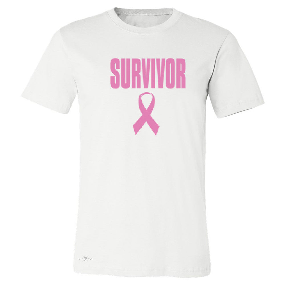 Survivor Pink Ribbon Men's T-shirt Breast Cancer Awareness Real Tee - Zexpa Apparel - 6