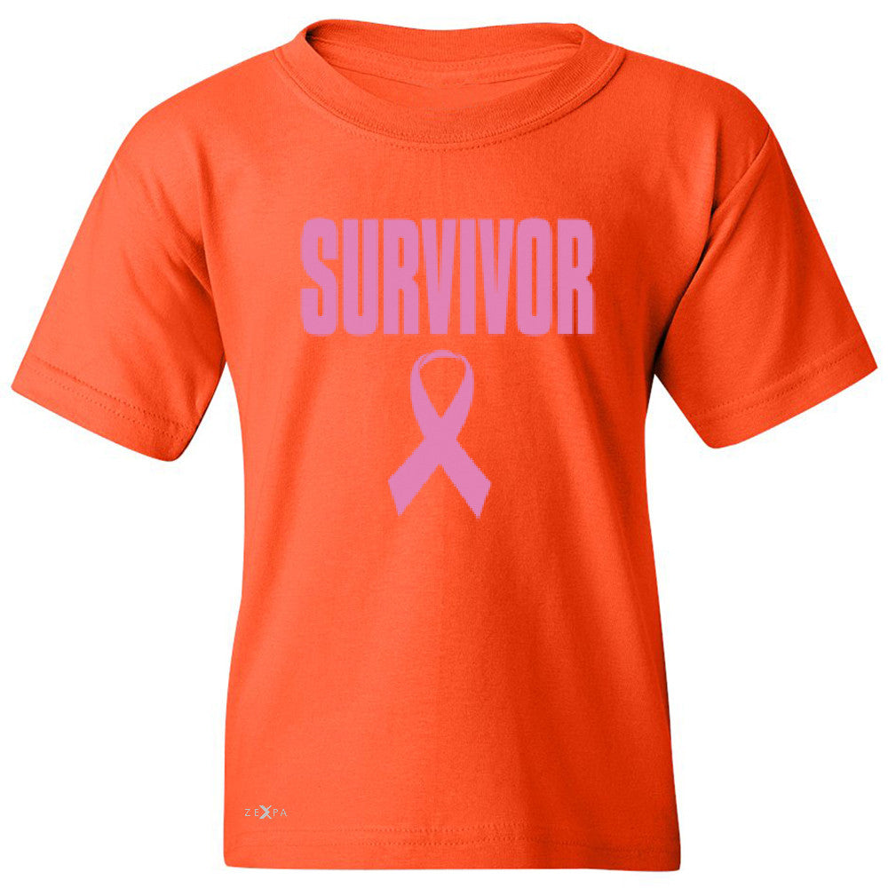 Survivor Pink Ribbon Youth T-shirt Breast Cancer Awareness Real Tee - Zexpa Apparel - 2
