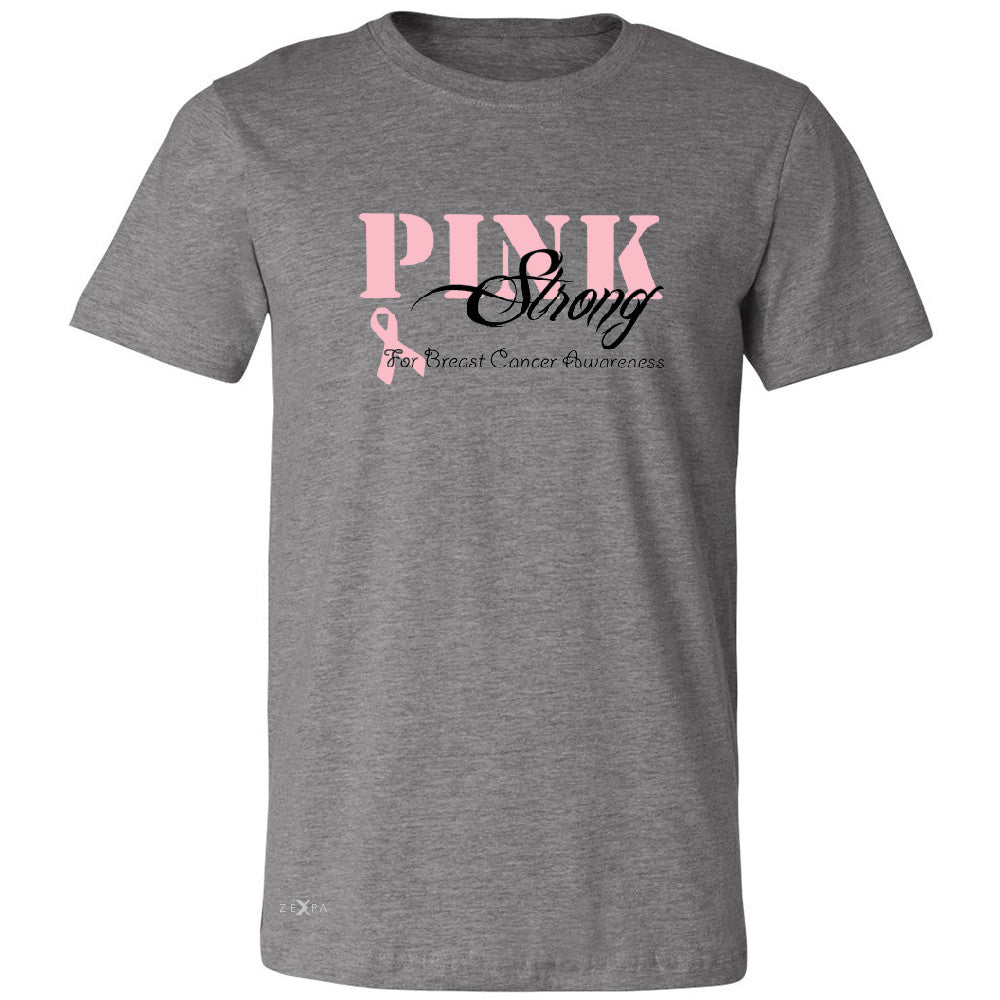 Pink Strong for Breast Cancer Awareness Men's T-shirt October Tee - Zexpa Apparel - 3