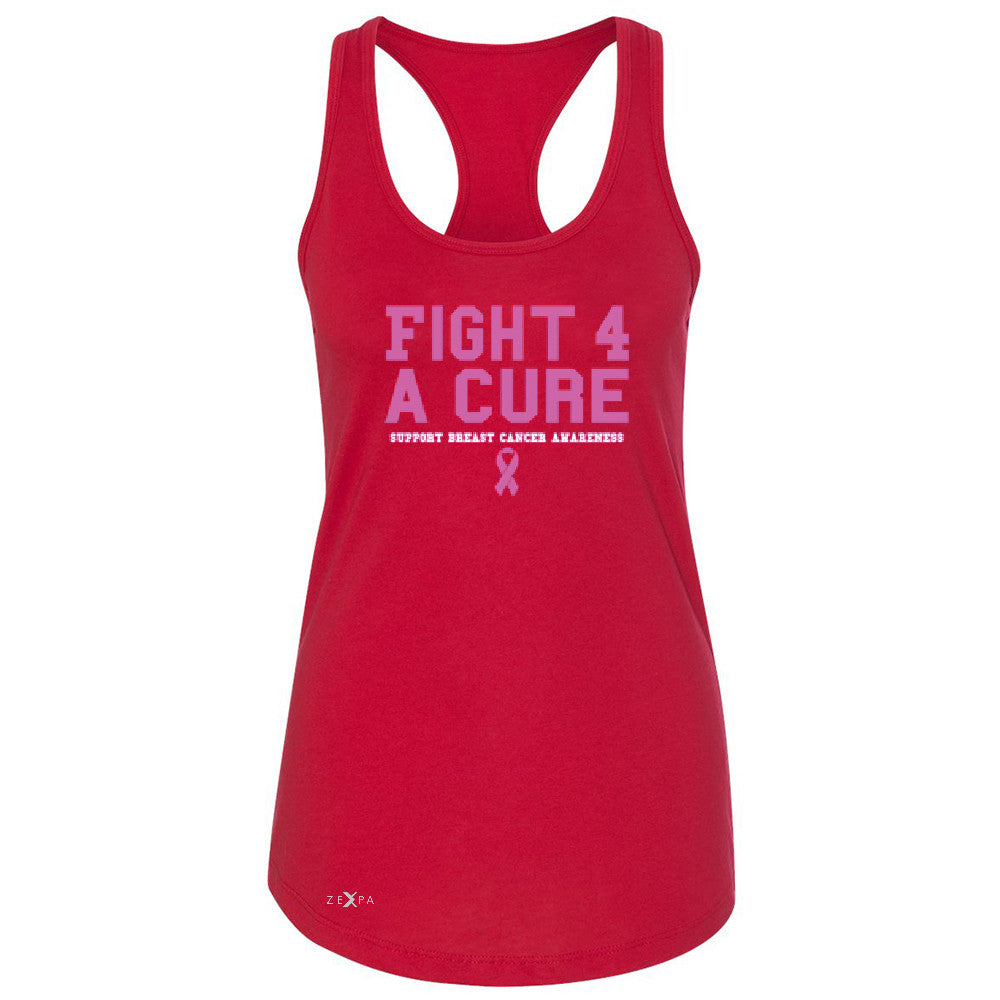 Fight 4 A Cure Women's Racerback Support Breast Cancer Awareness Sleeveless - Zexpa Apparel - 3