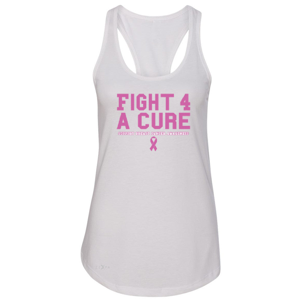 Fight 4 A Cure Women's Racerback Support Breast Cancer Awareness Sleeveless - Zexpa Apparel - 4