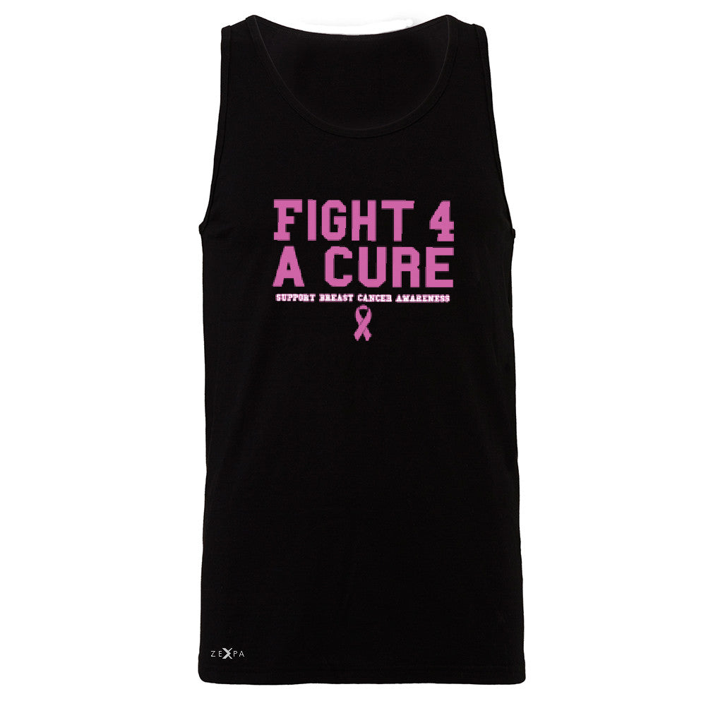 Fight 4 A Cure Men's Jersey Tank Support Breast Cancer Awareness Sleeveless - Zexpa Apparel - 1