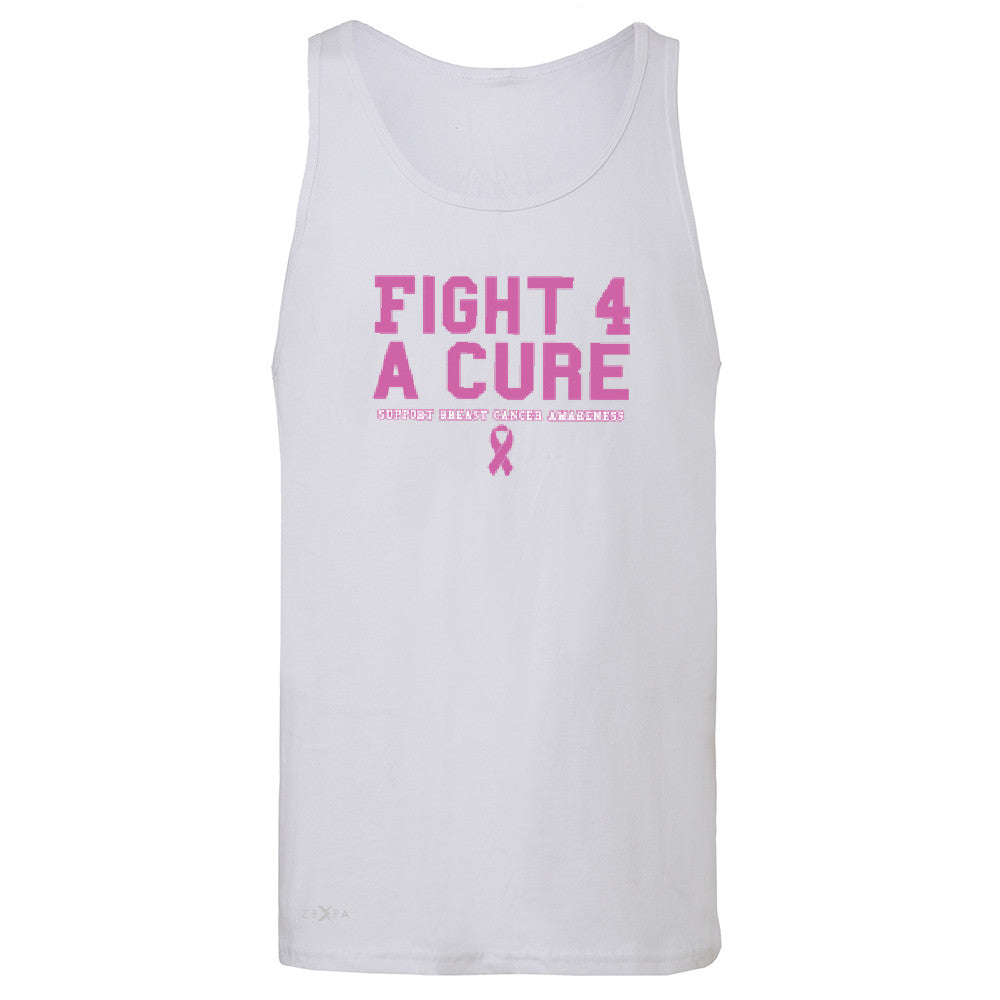Fight 4 A Cure Men's Jersey Tank Support Breast Cancer Awareness Sleeveless - Zexpa Apparel - 6