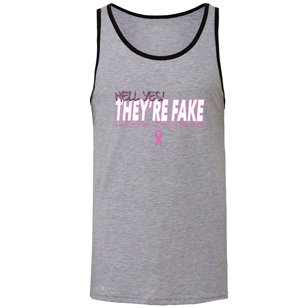 Hell Yes They Are Fake Men's Jersey Tank Real Ones Tried To Kill Me Sleeveless - Zexpa Apparel - 2