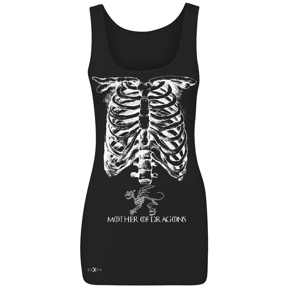 Zexpa Apparelâ„¢ Mother Of Dragons X-Ray Rib Cage Women's Tank Top Pregnant Halloween Costume Got Throny Sleeveless - Zexpa Apparel Halloween Christmas Shirts