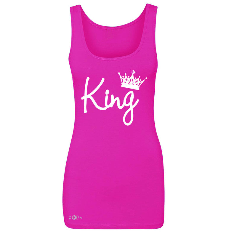 King - He is my King Women's Tank Top Couple Matching Valentines Sleeveless - Zexpa Apparel - 2