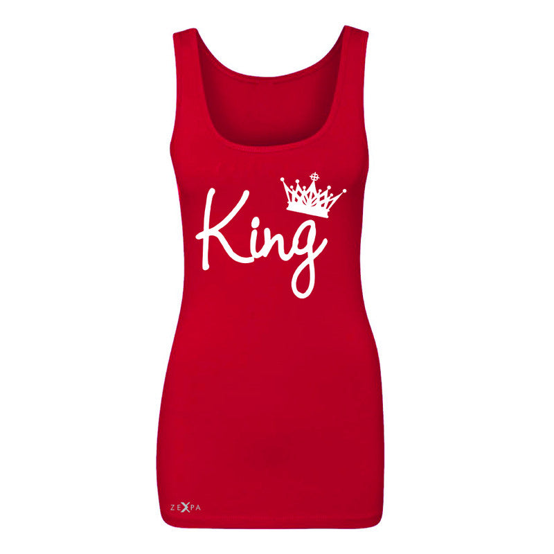 King - He is my King Women's Tank Top Couple Matching Valentines Sleeveless - Zexpa Apparel - 3